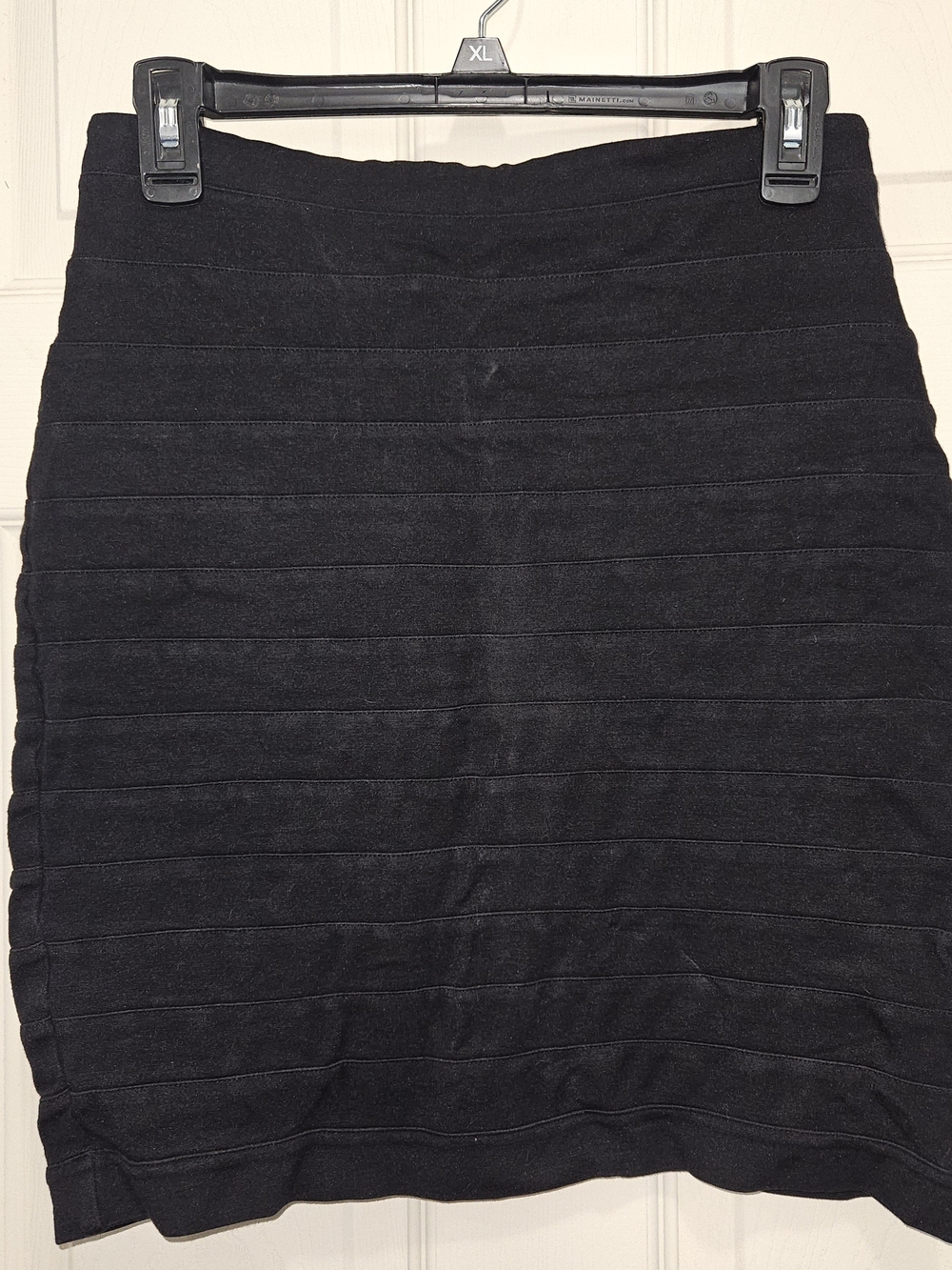 Express Black Ribbed Pencil Skirt